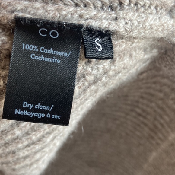 CO 100% cashmere tan cropped sweater - Picture 8 of 9